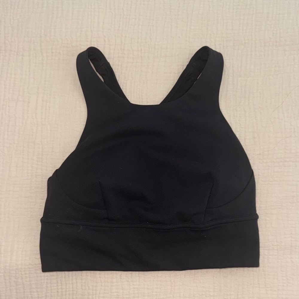 lululemon athletica Black High-Neck Racerback Sports Bra